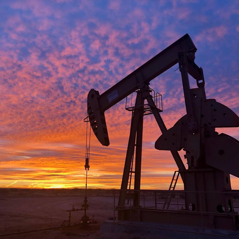 West Texas Oilfield Sunset