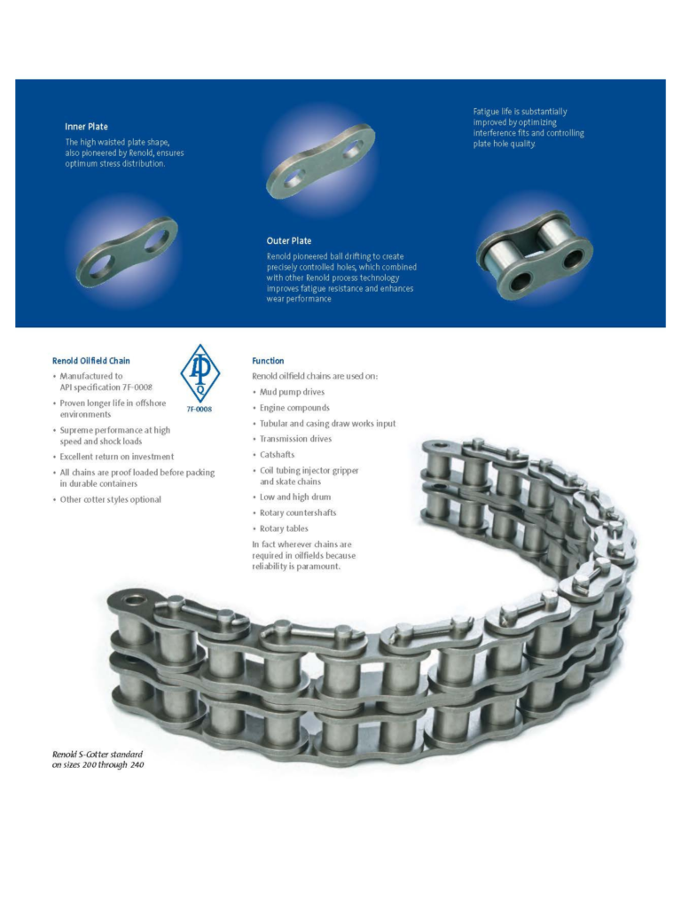 Renold plates and links for roller chain